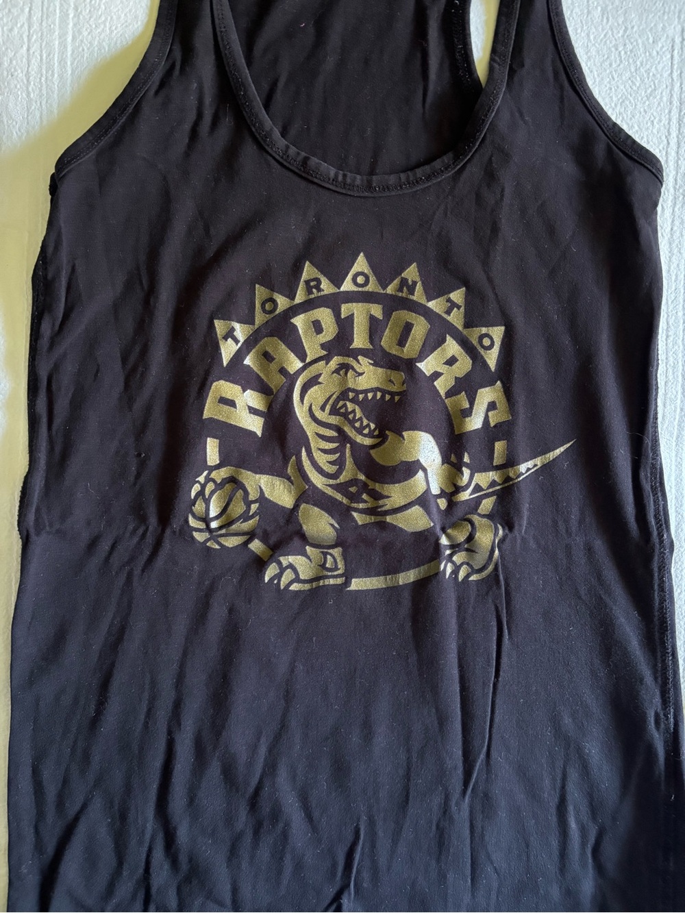 NBA Toronto Raptors Black Tank with Gold Logo